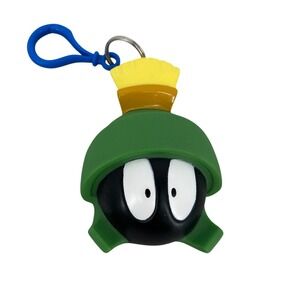 Vtg 1997 Marvin the Martian Keychain Coin Purse Looney Tunes Applause Clip On